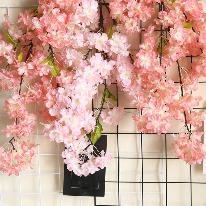 

M-CB06 wholesale wedding light pink artificial flower cherry blossom branch silk white japanese cherry blossom flowers