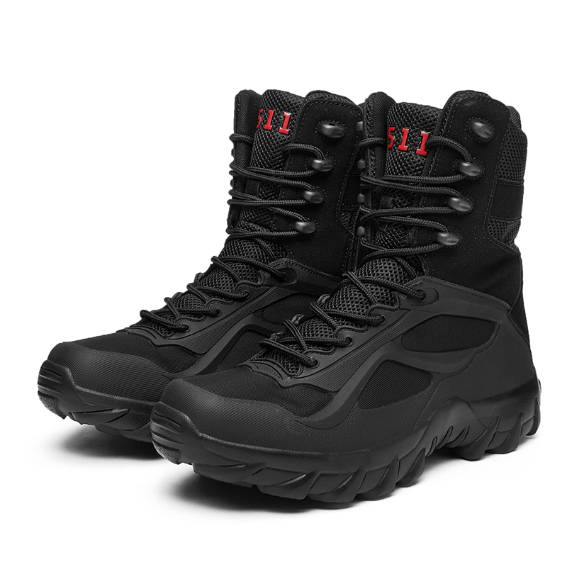 

Fashion Big size eur 48 outdoor tactical boot, Black,beige