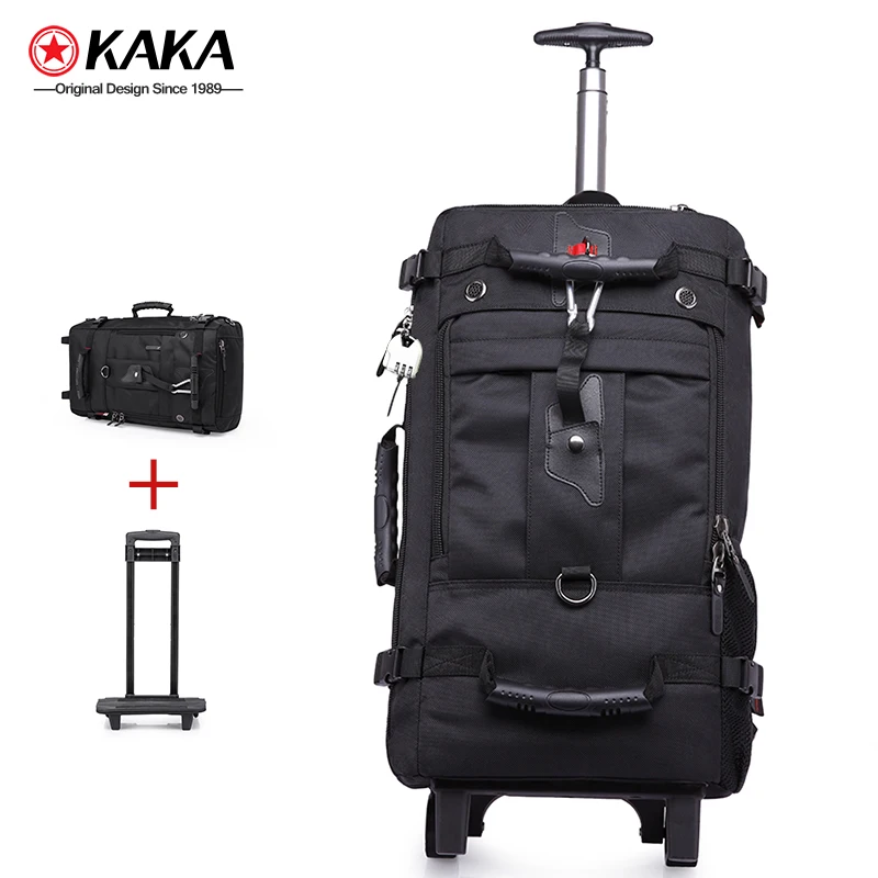 

2020 new wholesale outdoor vintage mens travelling custom waterproof school backpack bag wheeled trolley backpack with wheels