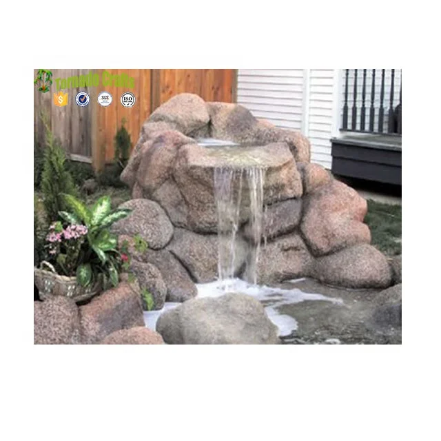 

wholesale decorative fiberglass rock waterfalls and fountains outdoor dancing water fountain for sale, Customized color