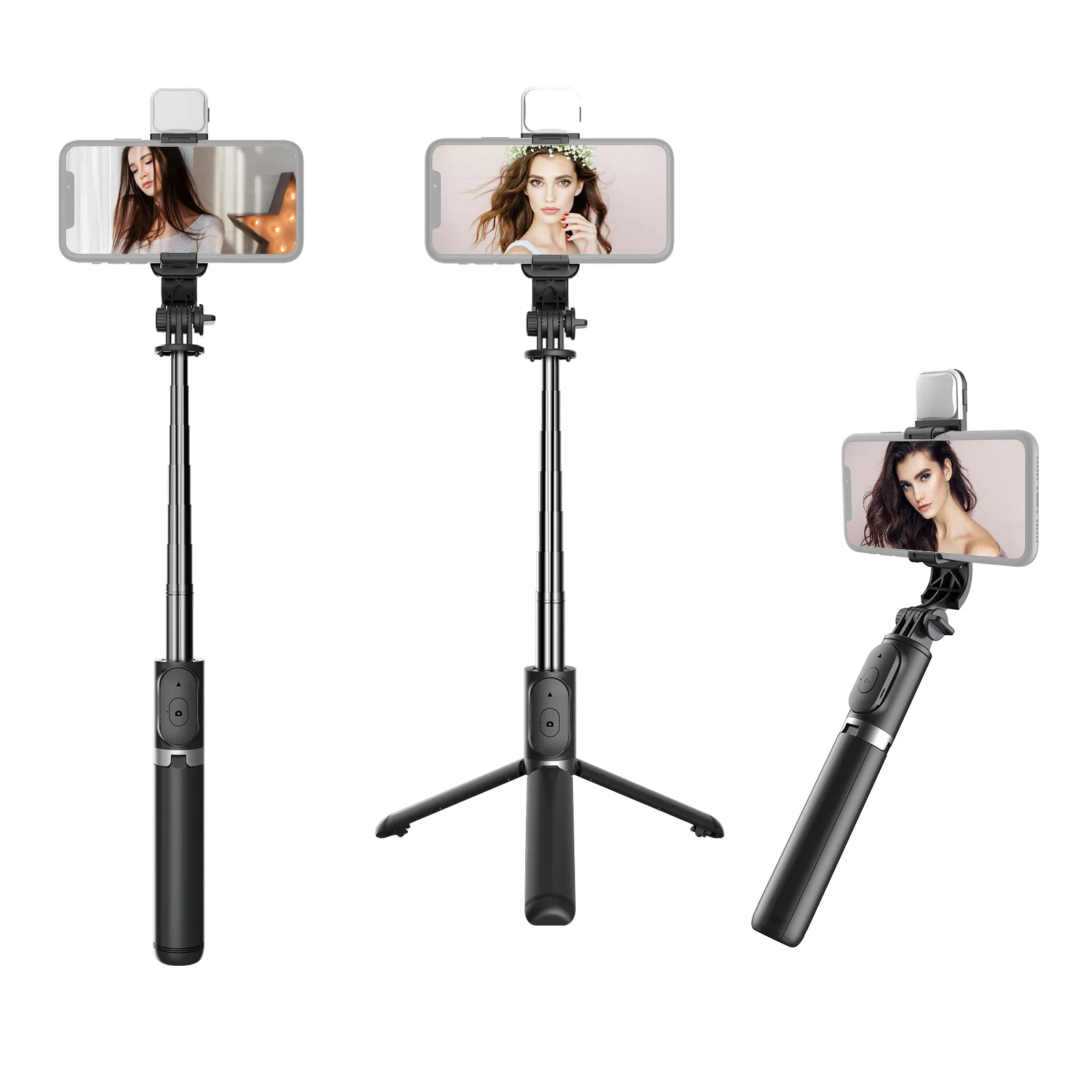 

4 in 1 Wireless Selfie Stick With Tripod Foldable monopods universal for Smartphone Hot