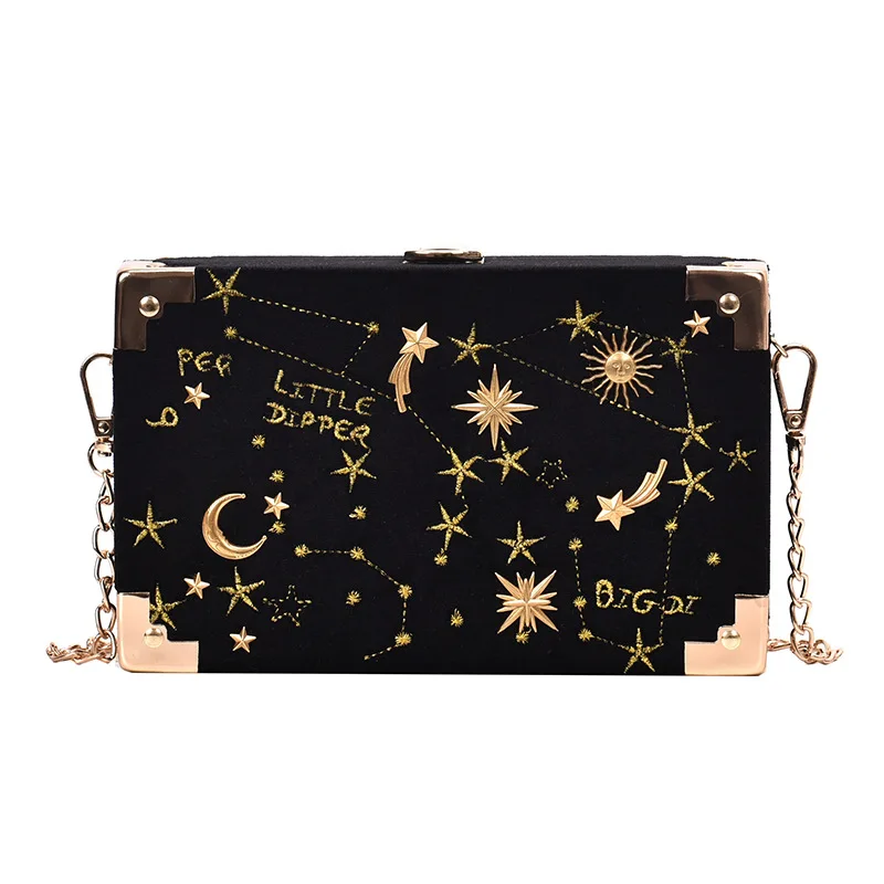 

sac a main femme moon ladies party bags ladies handbags women bags velvet evening bags 2021 clutch, As pictures