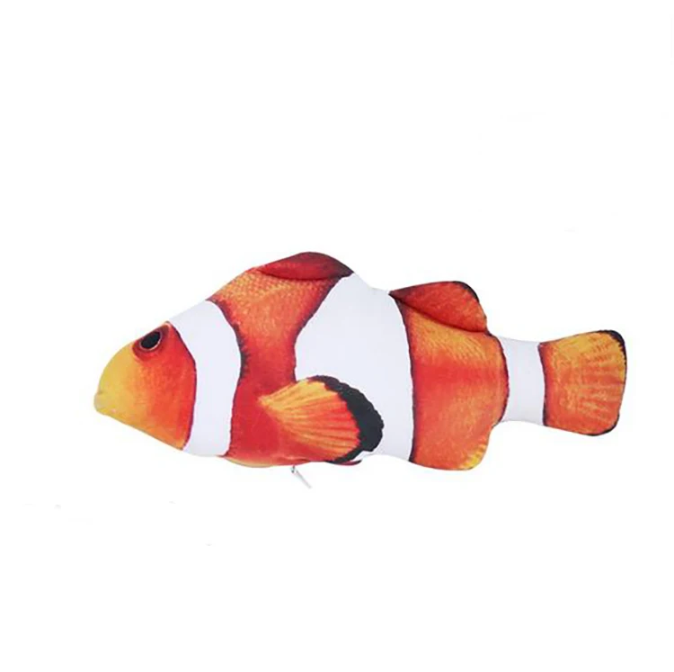 

Pet Soft Plush 3D Fish Shape Cat Toy Interactive Gifts Fish Catnip Toys Stuffed Pillow Doll Simulation Fish Playing Toy For Pet