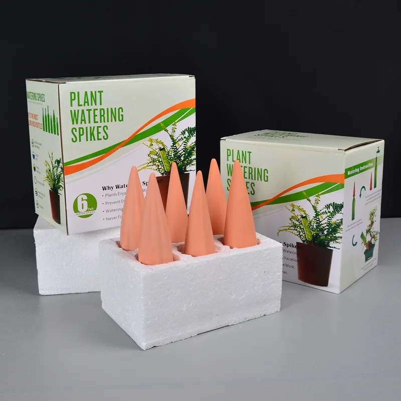 

6 piece/set Water Treatment Plant Operation,ceramic terracotta self vacation plant waterer spikes,Self Watering System for Plant, Customized color