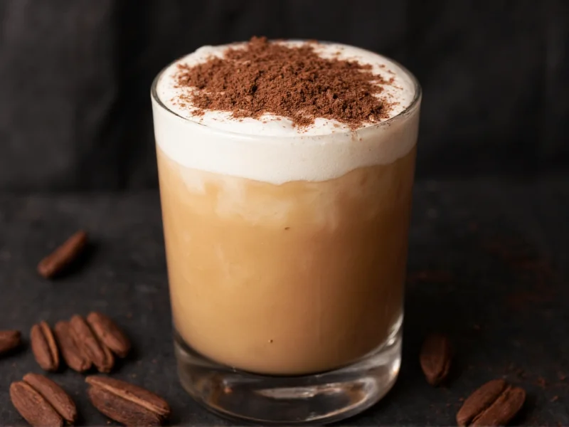 Homemade kahlua cocktail with cream layer