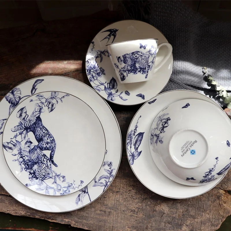 

Markdown Nordic Jungle Series Kitchen Accessories Ceramic Dinner Plates & Dishes, Picture