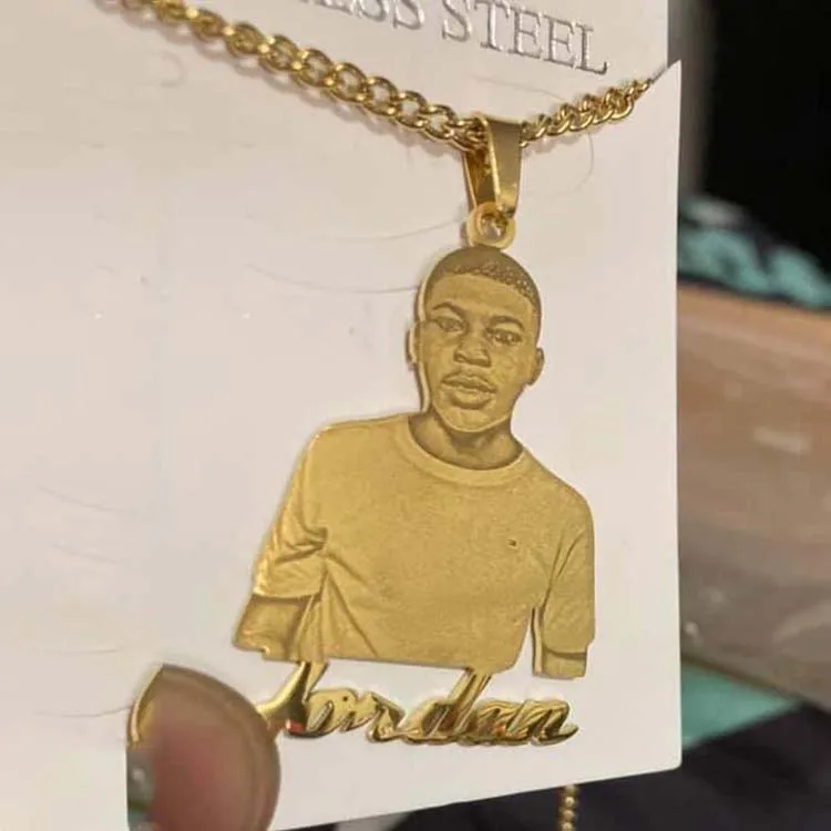 

Fashion Custom Stainless Steel Custom Name Kids Cartoon Character Necklaces Personalized Custom Necklace Jewelry, Gold, silver, rose gold