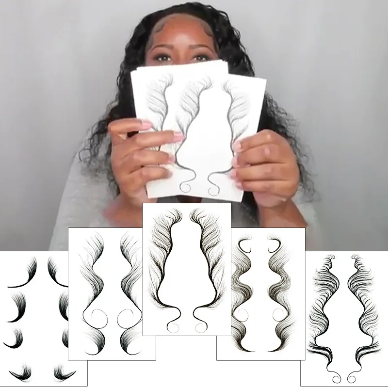 

Wholesale bangs paste waterproof hairline tattoo paste fake hair paste