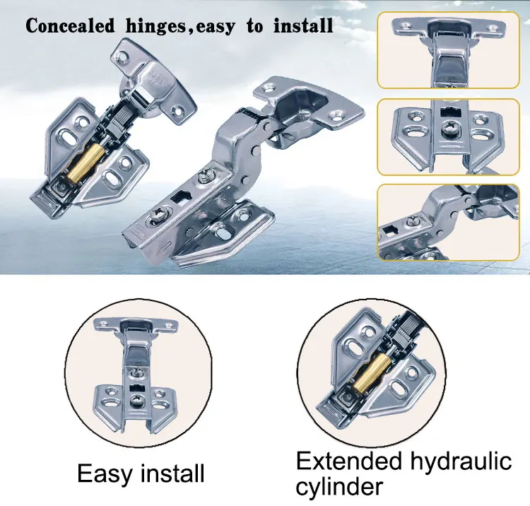 China Factory Stainless Steel Hinges For Doors And Cabinets Hydraulic Kitchen Hinge Soft Closing Cabinet Door Hinge