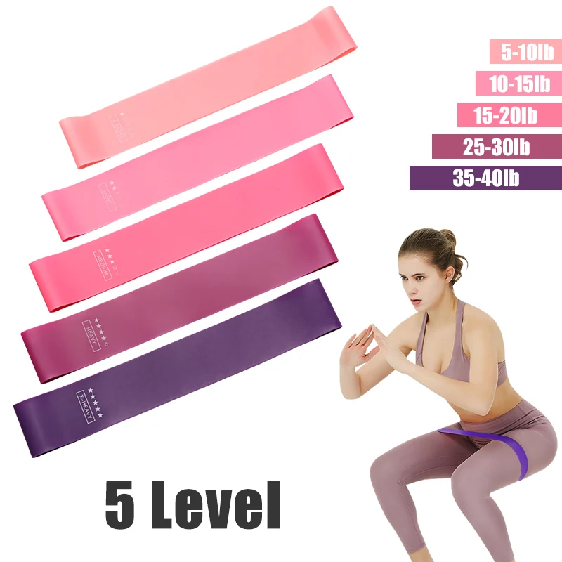 

Yoga Resistance Bands 5 Level Rubber Training Pull Rope For Sports Pilates Expander Fitness Gum Gym Workout Equipment