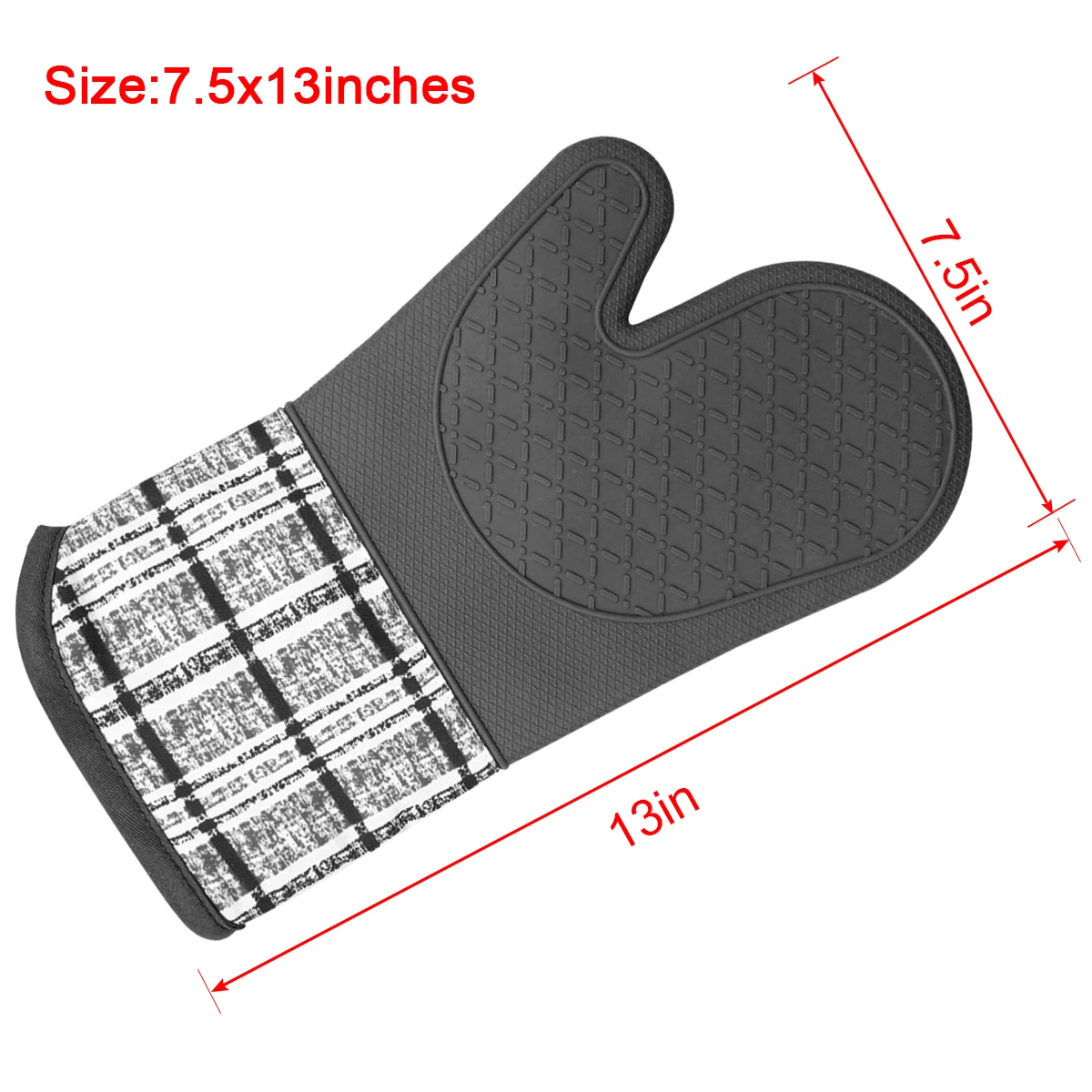 Meita Home Hot Grab Oven Mitt Manufacturer Plaid Printed 2pcs Non Slip