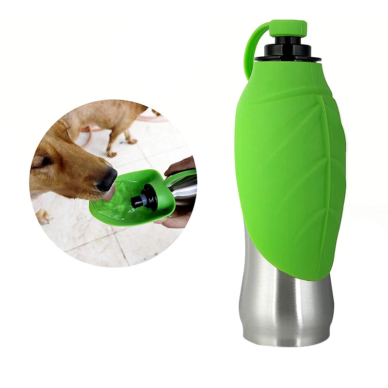 

Pet Stainless Steel Bottle Convenient Dog Leak-Proof Travel Water Bottle, Green/orange/blue