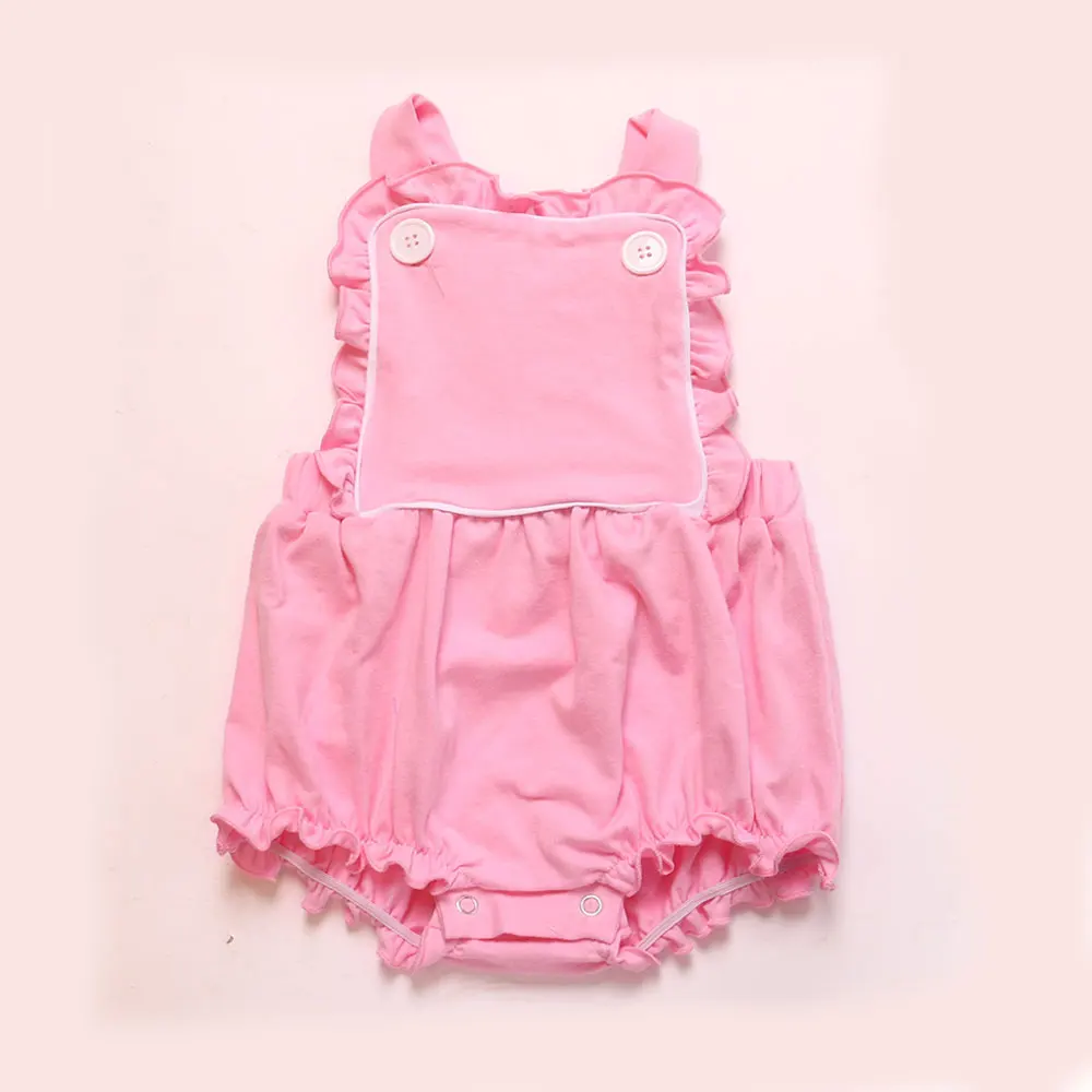 

spring summer 100% cotton kids baby girls sleeveless bodysuit soft blank bib soft cheap cute girls bubble romper, All colors on the color chart are available