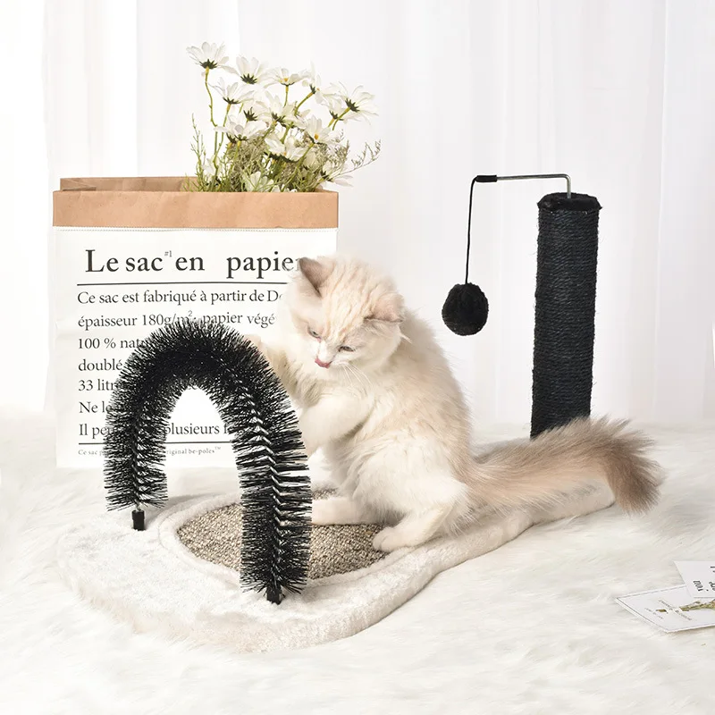 

Hot Selling Pet Plush Sisal Sling Anti-bite Grinding Claw Toy Supplies Cat Scratching Plate, Picture showed