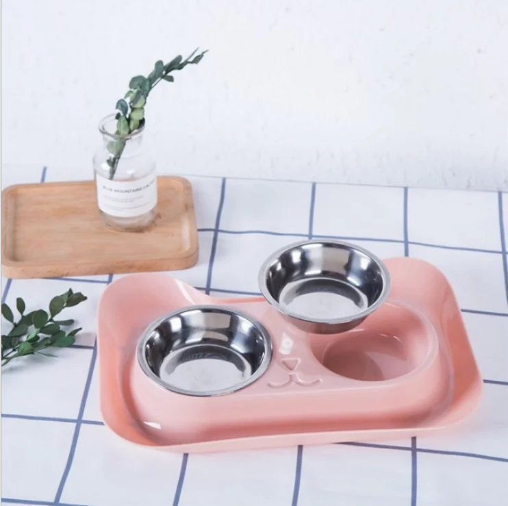 

Seven Size Silicone Stainless Steel Dog Bowl For Dog Food And Water Raised Pet Eating Dishes With Non Slip Rubber Base