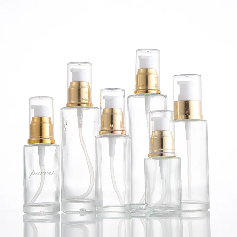 

Cosmetic packaging 20ml 30ml 40ml 50ml 100ml clear glass empty glass bottles