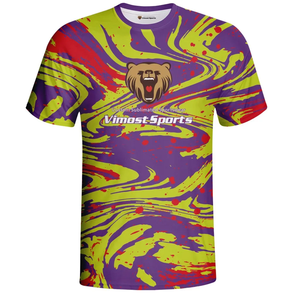 

custom made sports t shirts polyester tee shirts mens plus size jerseys design by fully sublimation printing, Custom color