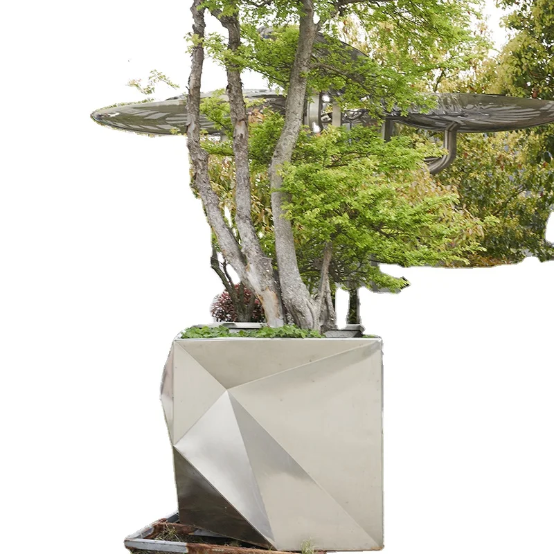 

3D Large Vintage Metal Garden Flower Pots for Garden and Home Use, Customized