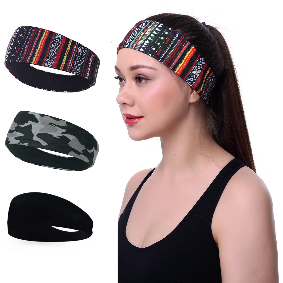 

women Sports Headband Stretch Elastic Yoga Running for men Outdoor Sport Headwrap Fitness sports yoga hair band