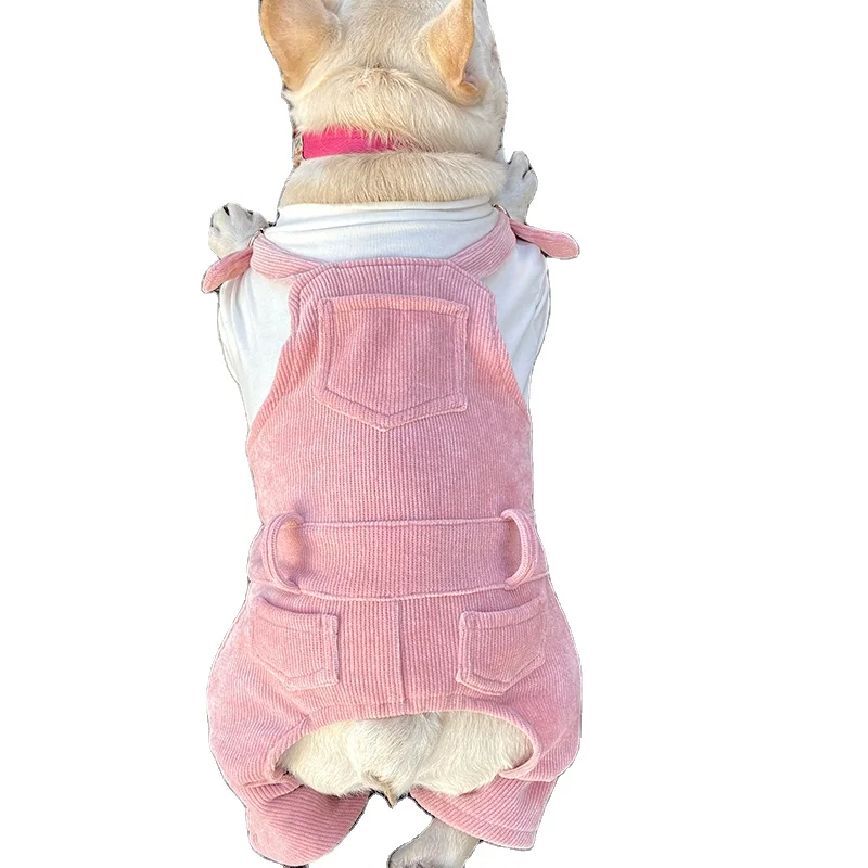 

Wholesale adjustable French bulldog clothes elastic fat dog bib pet pants, As shown in details