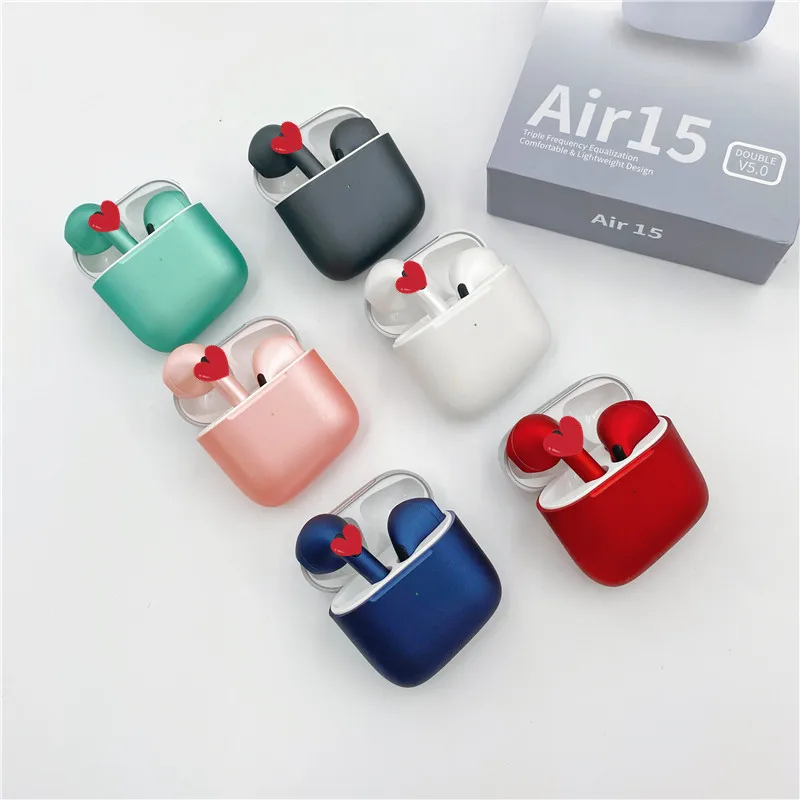 

Air15 Colorful Design Pro 4 gen 4th Handsfree BT 5.0 Pro5s Sports Headset Wireless Earphone Air 15 with Charging Case