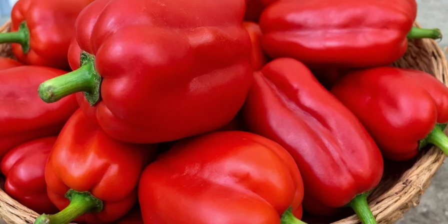 Red pepper capsicum close-up