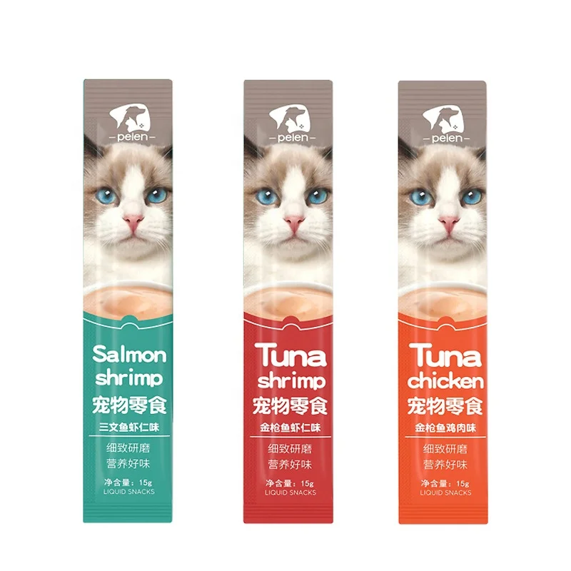 

Factory Supply 15g Delicious Cat Bars Cat Treat Snack Wet Food