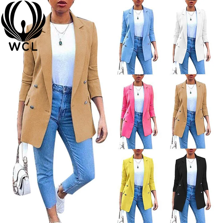 

High Quality Office Multicolor Elegant Lapel Mid-Length Comfortable Casual Ladies Women Blazers Suits