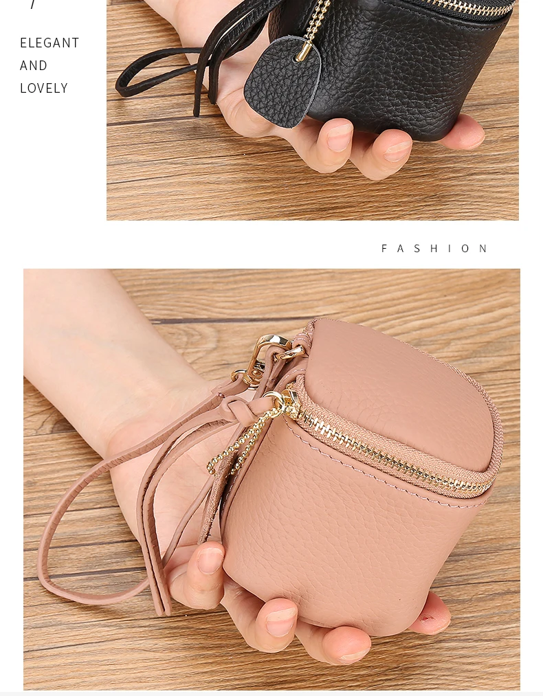 small leather cosmetic bolsa