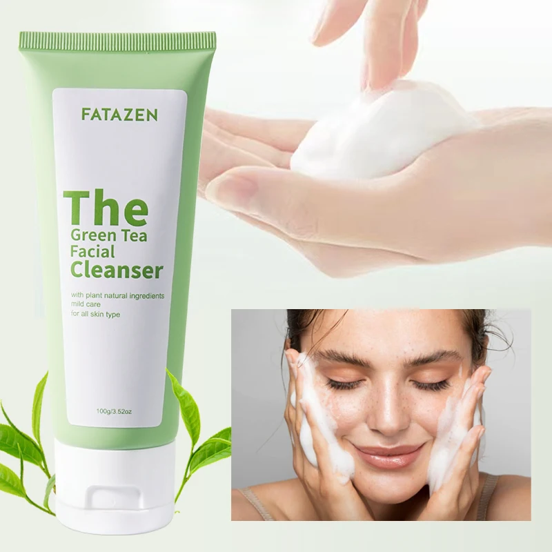 

Best Selling OEM/ODM Natural Organic Green Tea Deep Cleaning Foaming Face Cleanser Oil-Free Firming Whitening Face Wash