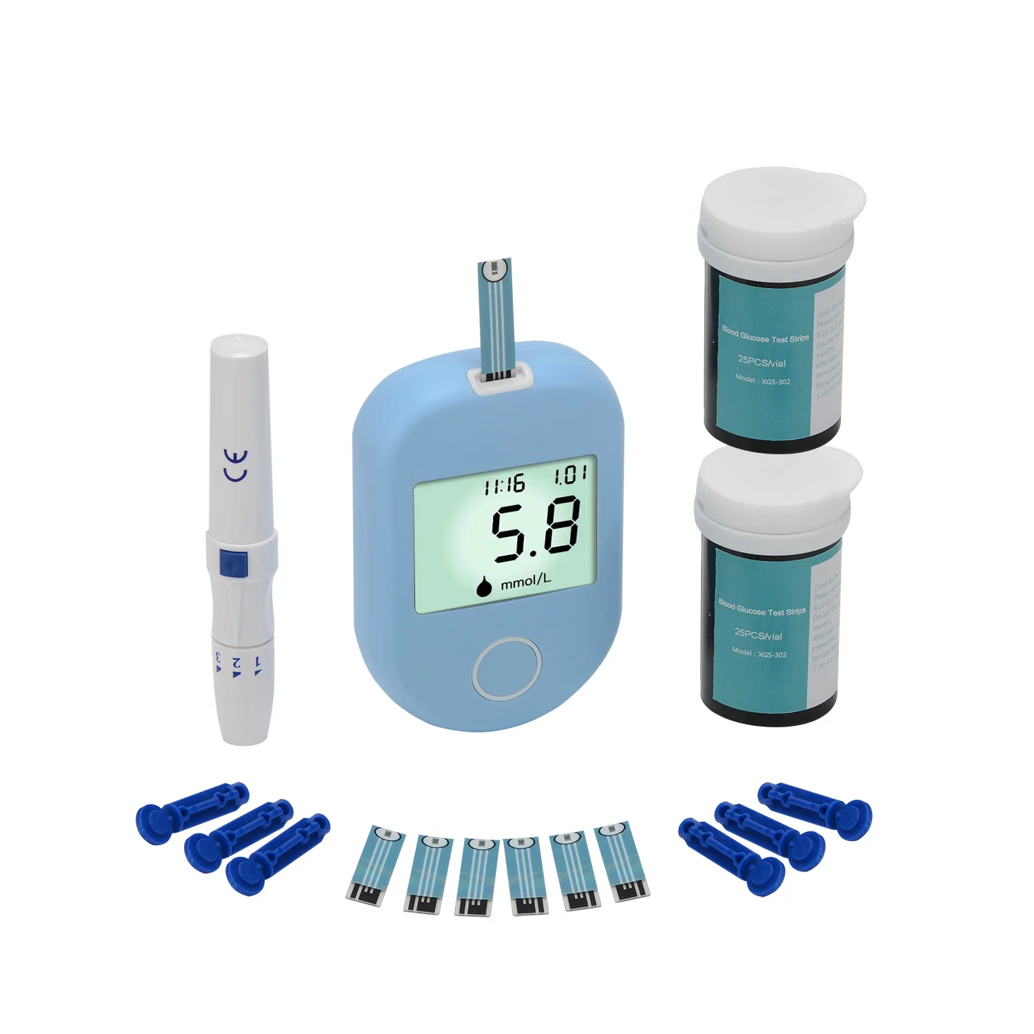 

Factory Price Blood Glucose Monitor Oncall Plus Strips Non-invasive Accu Check Diabetic Glucometro Blood Glucose Meter