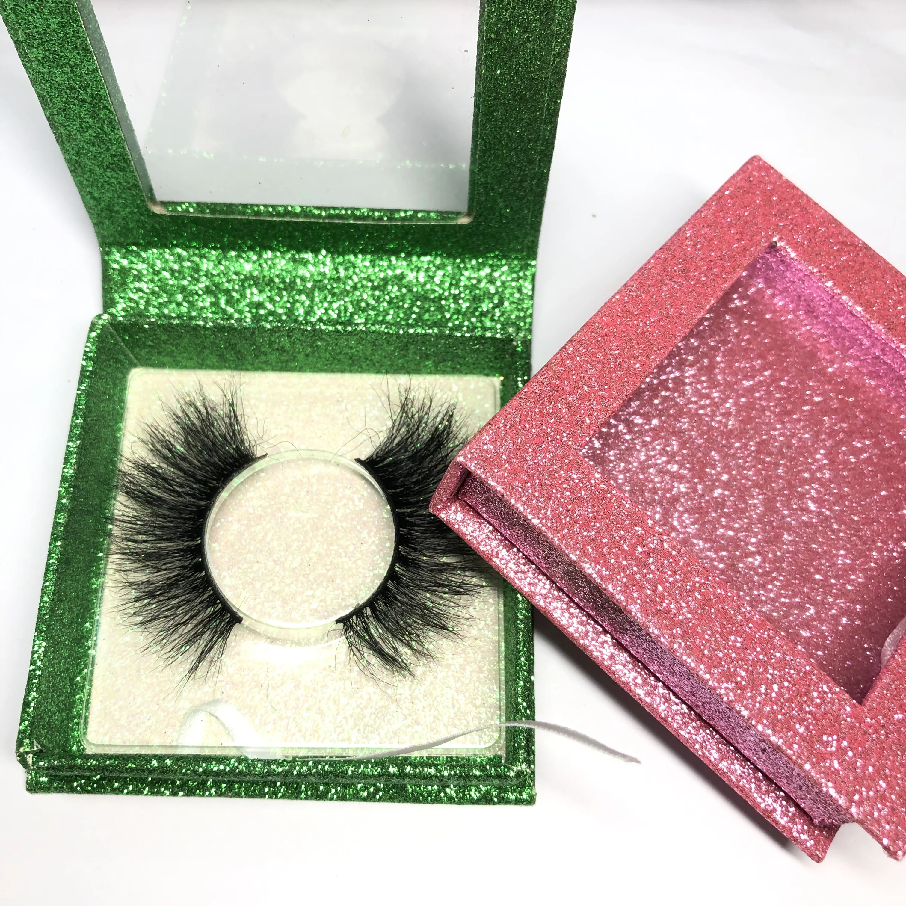 

Free Sample Private Label 3D Mink False Eyelashes With Packing Box Wholesale Vendor, Natural black