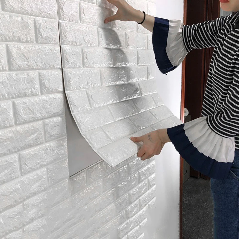 砖壁纸批发家居装饰暖色 3d 壁纸 