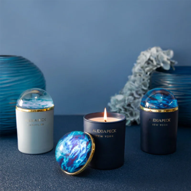 Luxury Aroma Candle Gift Set Professional Custom Crystal Dome Cover