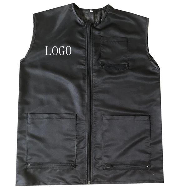 

CUSTOMIZED BARBER SMOCK BARBER JACKET VEST BACK WITH NET, Customized color