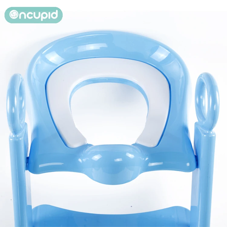 

New coming Baby Products High Quality New Design Folding Kids Potty Toilet Trainer Seat With Step Ladder, Blue (can be customized)