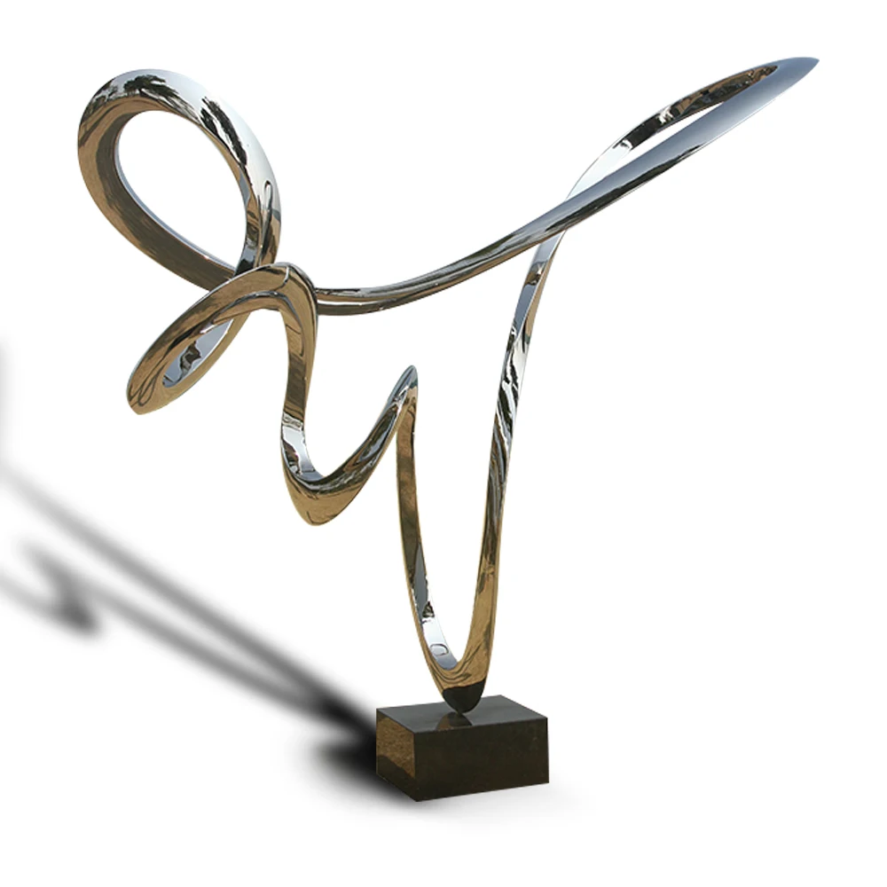 

Garden or yard metal art / exterior and outdoor ring abstract contemporary modern stainless steel sculpture, Custom color