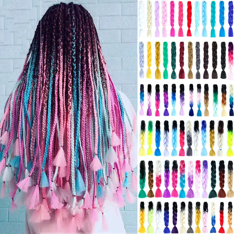 

Jumbo Braids Synthetic Braiding Hair 120 Color Available 100g 24Inch Hair Extension, Pic showed braid hair