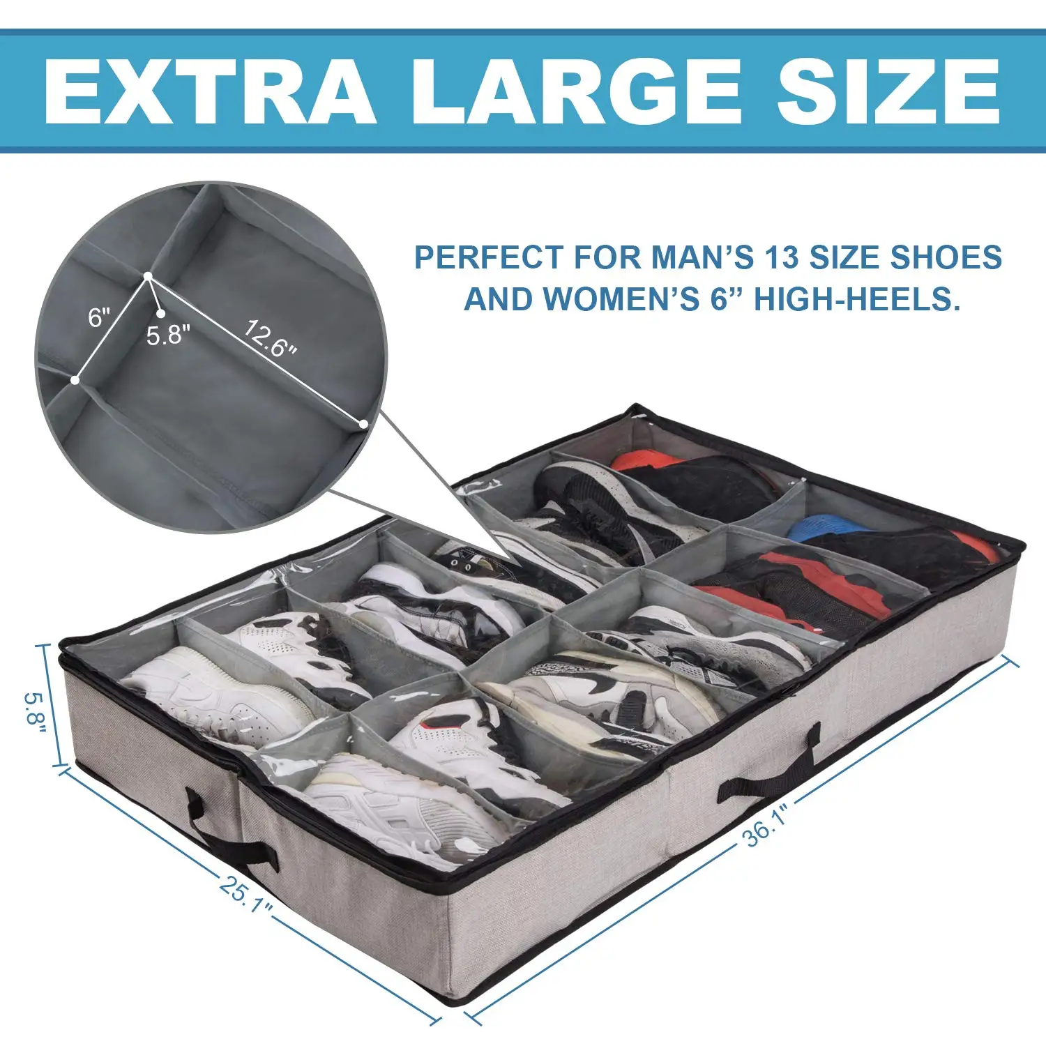 Sturdy & Breathable Materials Underbed Storage Bag Storage Bins Under