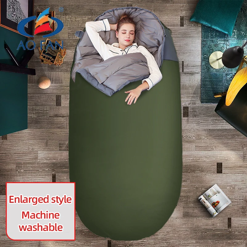 

Spring and summer camping egg shaped lightweight sleeping bag waterproof sleeping bag Fabric Terylene for outdoor winter