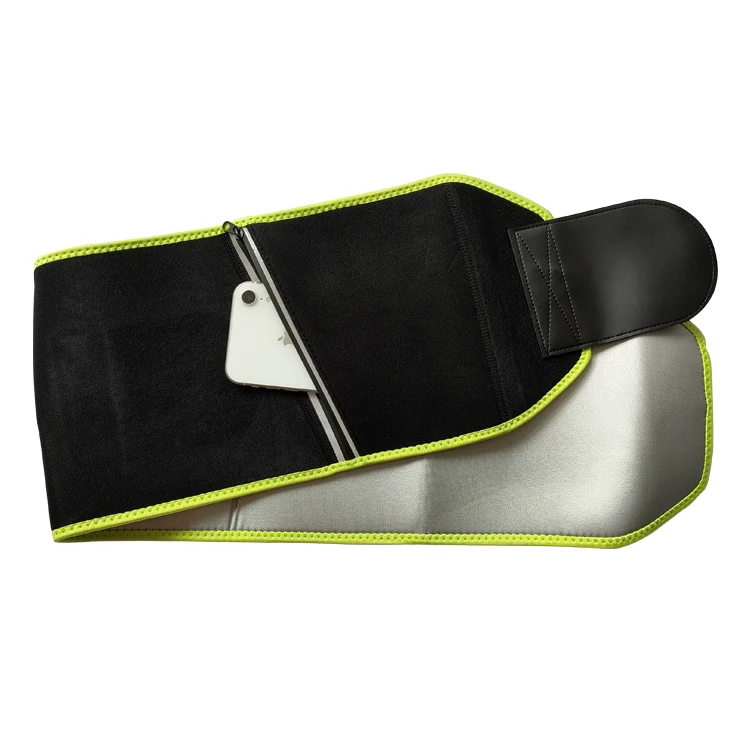 

Zipper section nano-silver hair sweat training weight loss shaping belt, Orange
