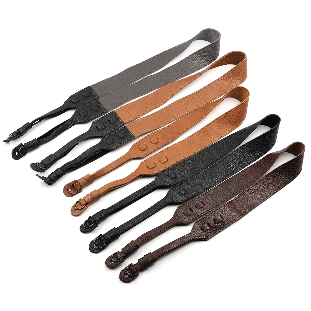 

3.8cm Wide Adjustable Size Soft Genuine Leather Making Camera Strap Camera Case Handle in stock