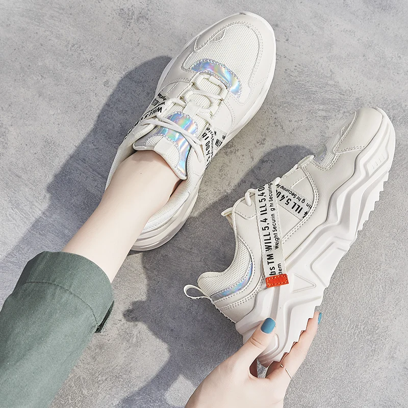 

Women Fashion Sneaker Breathable Sport Shoes Flat Casual Shoes, Optional