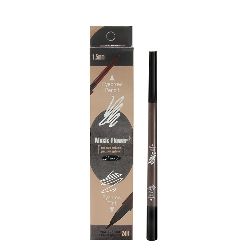 

Original Music Flower Wholesale Fine Eye Makeup 1.5mm Super Fine Tattoo Waterproof Permanent Double Ended Eyebrow Pencil