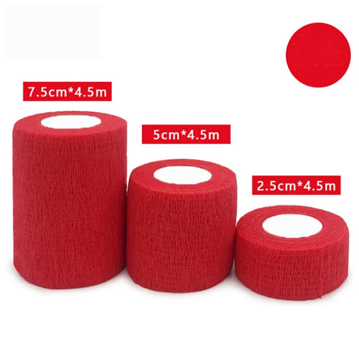 

Multicolor Non-woven Finger Tattoo Elastic Bandage Sport Self-Adhesive Bandage, White,black,red,ect 24 colors