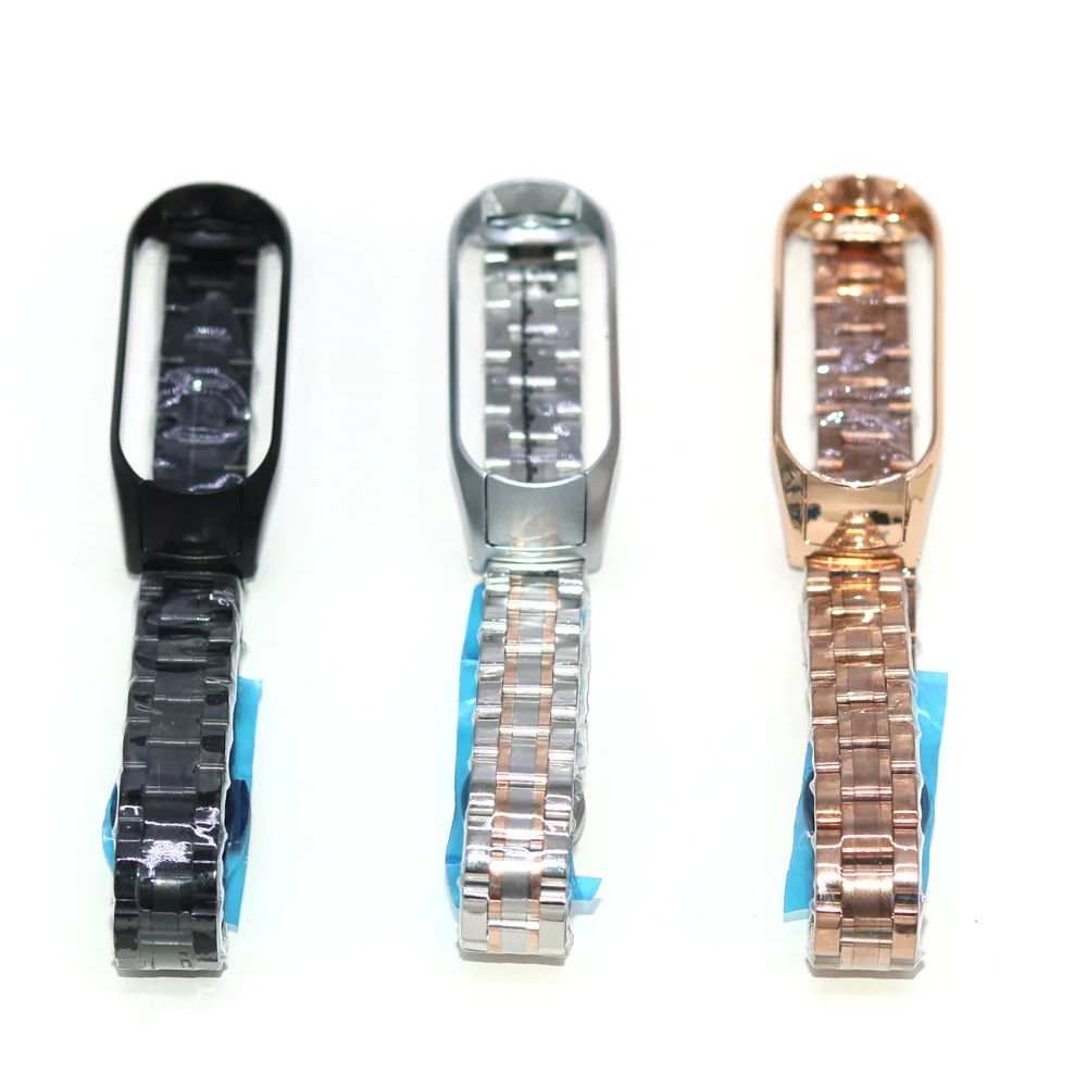 

Forwelleny Stainless Steel Loop Metal Replacement Smart Watch Wrist Strap For Xiaomi Mi Band 5 6 7 Bracelet