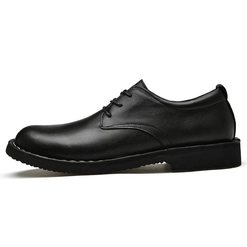 

New Fashion Business Shoes Causal Brown Black Flats Custom Man's Office Genuine Leather Shoes