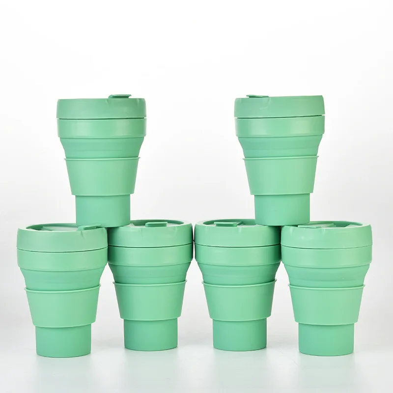 

Lovely Folding Outdoor Mouthwash Cup, Retractable Silica Gel Water Cup