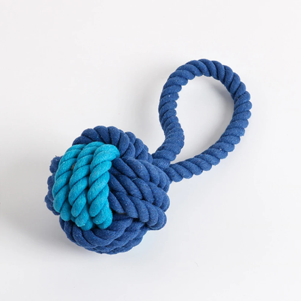 New Pet Toys Chew Durable Cotton Rope Toy Strong Cotton Molar Handing Ball Dog Rope Toys