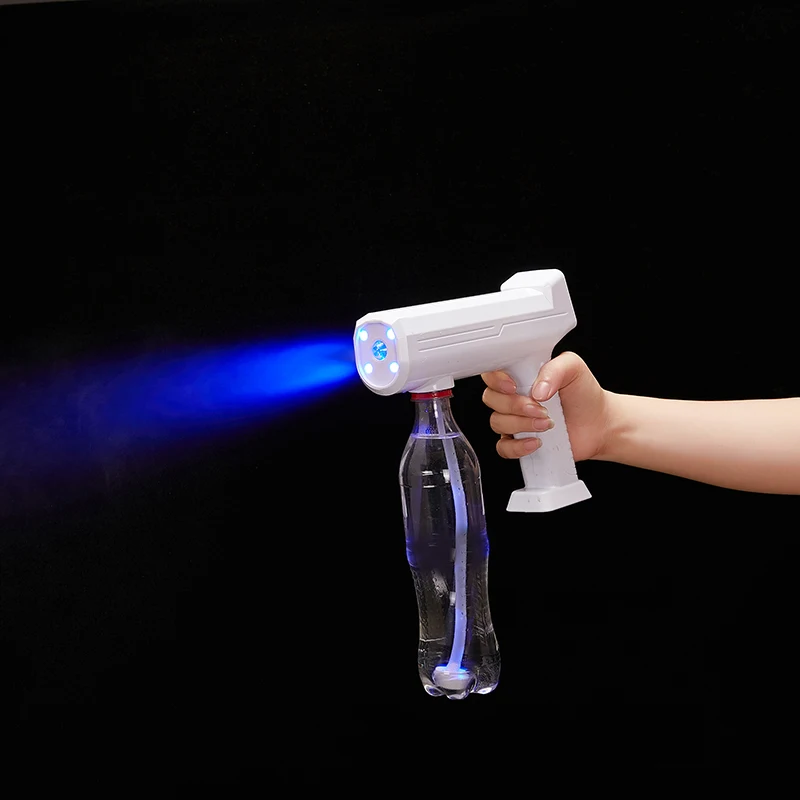 

new design with 28/400 coke bottle Electric 300ml Disinfection Spray Machine Mist Alcohol Wireless Nano Steam Sprayer Gun, White